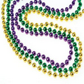 MARDI GRAS MET BEAD NECKLACES/6MM (Sold by Gross)